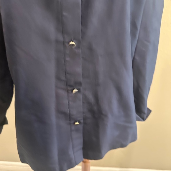 Talbots Midnight Blue Button Down Shirt - Picture 8 of 14